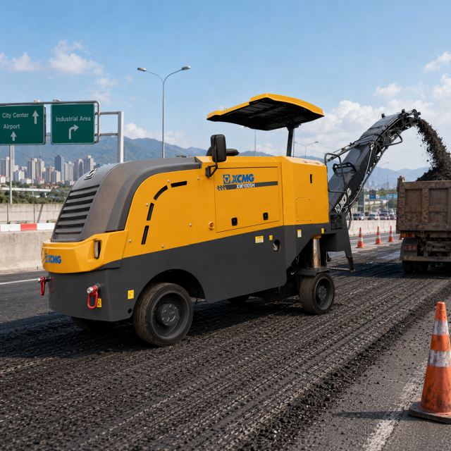 XM1005H Soğuk Freze Makinesi 1m Genişlik Asfalt Yol Freze Ekipmanı Karayolu Bakımı İçin