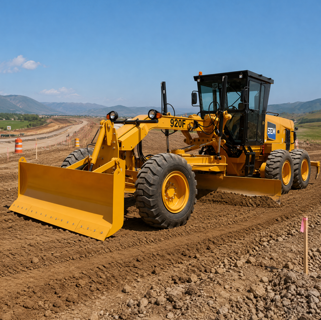 SEM920F F-Serisi Seviye 2 Greyder, SDEC Motorlu PPPC Yük Algılamalı Hidrolik Yol Greyderi
